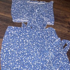 shein tube top and skirt set